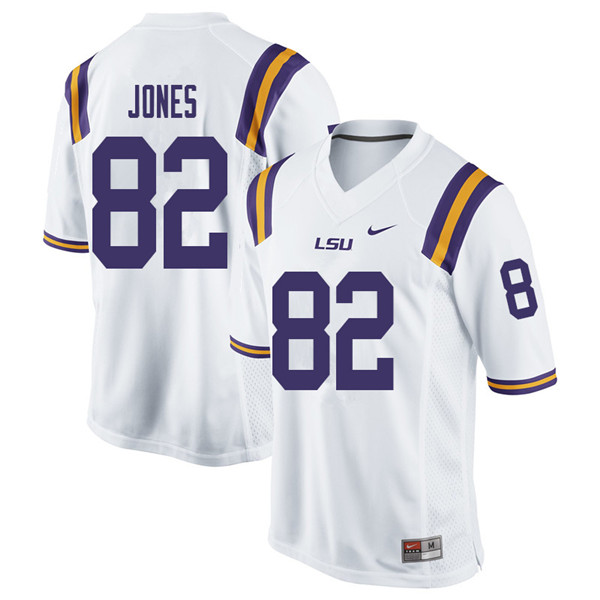 Men #82 Kenan Jones LSU Tigers College Football Jerseys Sale-White